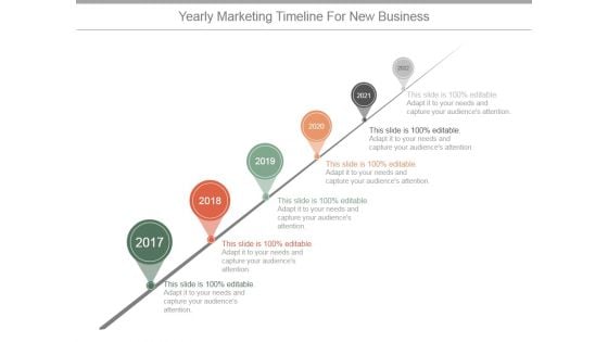 Yearly Marketing Timeline For New Business Ppt PowerPoint Presentation Slides