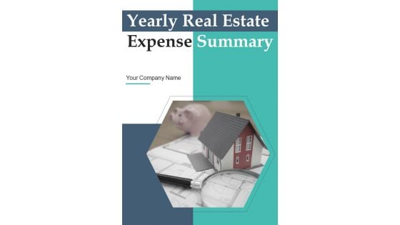 Yearly Real Estate Expense Summary One Pager Documents