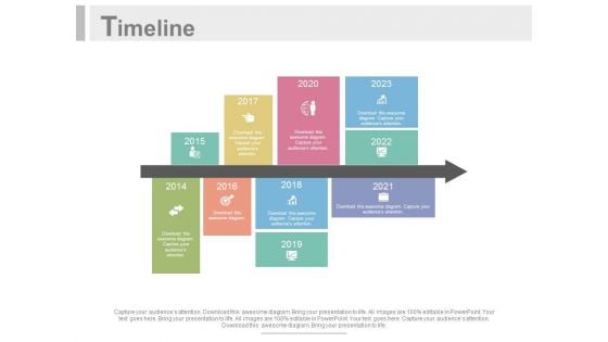 Yearly Time Scale For Planning Powerpoint Slides