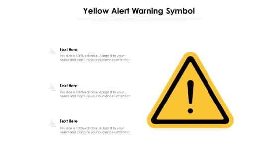 Yellow Alert Warning Symbol Ppt PowerPoint Presentation Portfolio Slide Portrait PDF