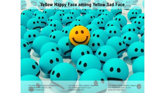 Yellow Happy Face Among Yellow Sad Face Ppt PowerPoint Presentation Ideas Format Ideas