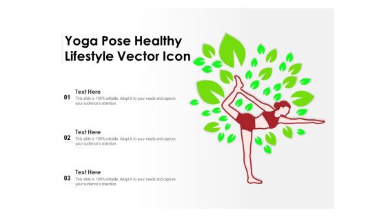 Yoga Pose Healthy Lifestyle Vector Icon Ppt PowerPoint Presentation Ideas Graphics Template PDF