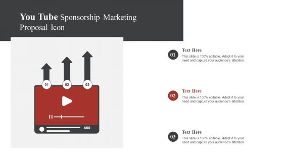 You Tube Sponsorship Marketing Proposal Icon Ppt Model Templates PDF