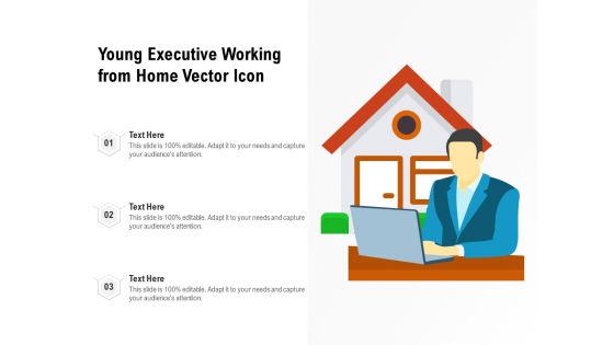 Young Executive Working From Home Vector Icon Ppt PowerPoint Presentation Gallery Format PDF
