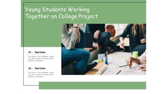 Young Students Working Together On College Project Ppt PowerPoint Presentation Gallery Example PDF