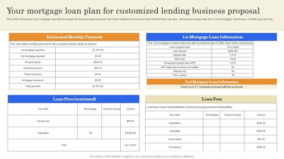 Your Mortgage Loan Plan For Customized Lending Business Proposal Guidelines PDF Your Mortgage Loan Plan For Customized Lending Business Proposal Guidelines PDF