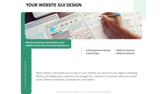Your Website GUI Design Ppt PowerPoint Presentation Inspiration Background Images PDF