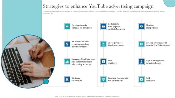 Youtube Advertising Strategy For Building Brand Reach Strategies To Enhance Youtube Themes PDF