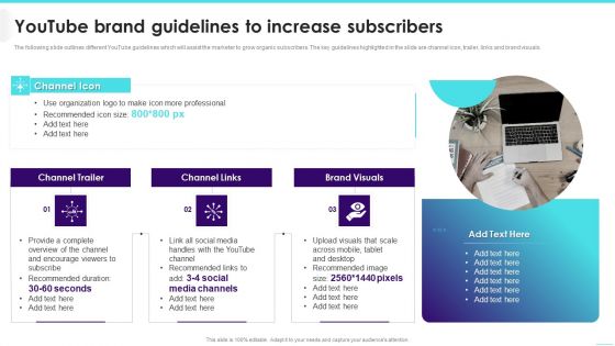 Youtube Brand Guidelines To Increase Subscribers Professional PDF