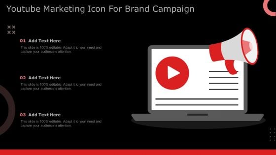 Youtube Marketing Icon For Brand Campaign Ppt Ideas Topics PDF