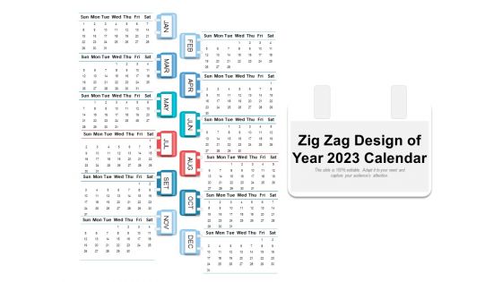 Zig Zag Design Of Year 2023 Calendar Ppt PowerPoint Presentation Gallery Samples PDF Zig Zag Design Of Year 2023 Calendar Ppt PowerPoint Presentation Gallery Samples PDF