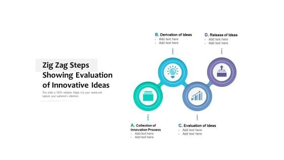 Zig Zag Steps Showing Evaluation Of Innovative Ideas Ppt PowerPoint Presentation Slides Example File PDF