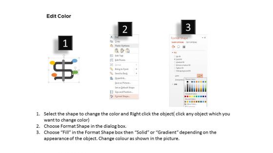 Zigzag Diagram With Four Icons Powerpoint Template