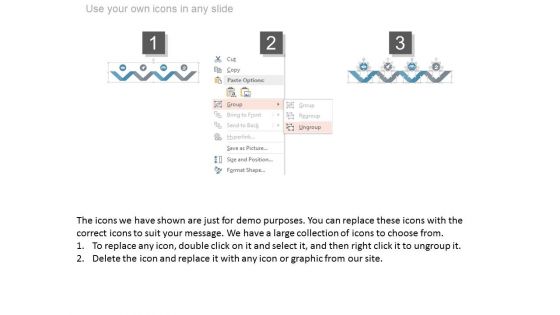 Zigzag Line With Business Vision Icons Powerpoint Slides