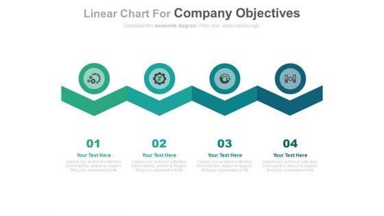 Zigzag Linear Chart For Strategic Management Process Powerpoint Template