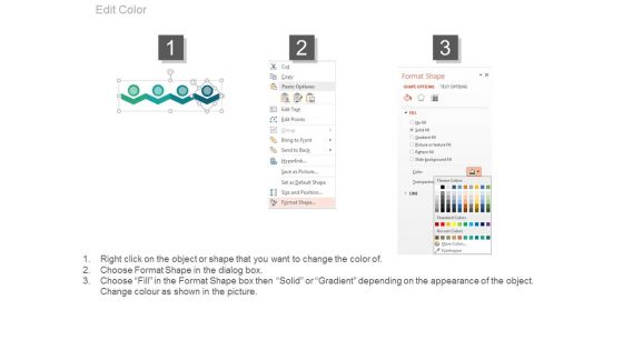 Zigzag Linear Chart For Strategic Management Process Powerpoint Template