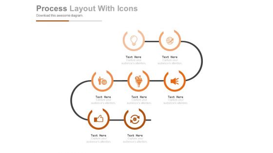 Zigzag Process Layout With Icons Powerpoint Slides