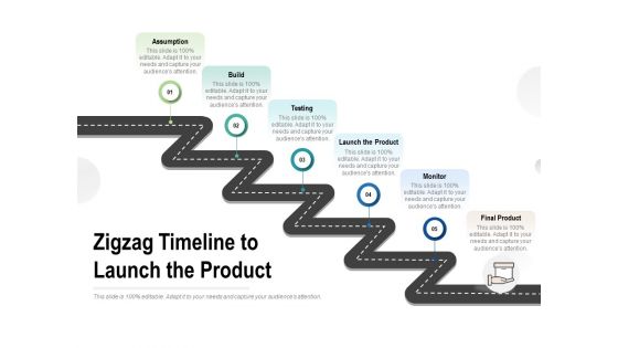 Zigzag Timeline To Launch The Product Ppt PowerPoint Presentation Slides Files