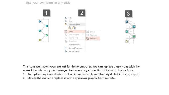 Zigzag Timeline With Business Icons Powerpoint Slides