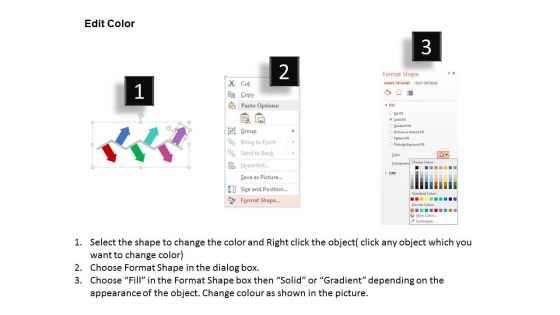 Zigzag Timeline With Six Arrows Powerpoint Templates