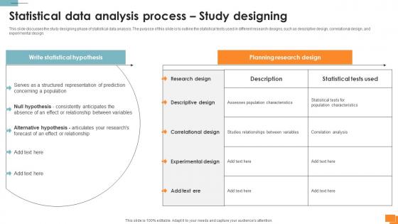 A135 Statistical Tools For Evidence Statistical Data Analysis Process Study Designing