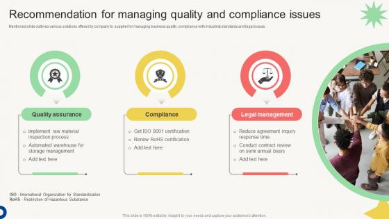 A137 Vendor Management Audit Recommendation For Managing Quality A137 Vendor Management Audit Recommendation For Managing Quality