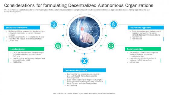 A155 Considerations For Formulating Decentralized Autonomous Ppt Powerpoint BCT SS V A155 Considerations For Formulating Decentralized Autonomous Ppt Powerpoint BCT SS V