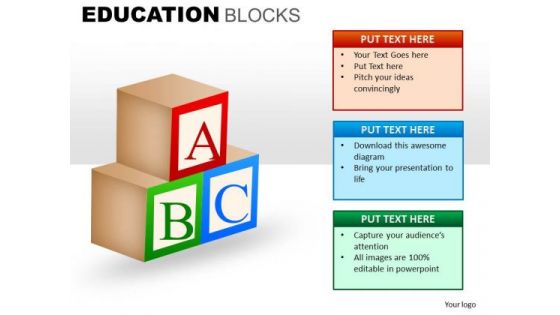 A B C Editable Text Boxes PowerPoint Templates Ppt Slides