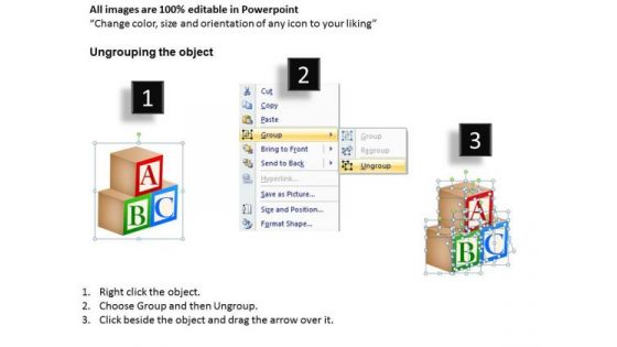A B C Editable Text Boxes PowerPoint Templates Ppt Slides