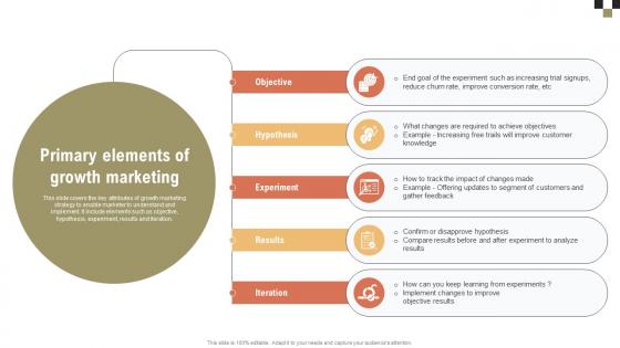 A Comprehensive Guide On Growth Primary Elements Of Growth Marketing MKT SS V