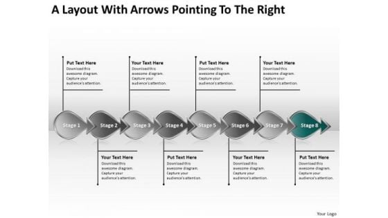 A Layout With Arrows Pointing To The Right Business Proto Type PowerPoint Templates