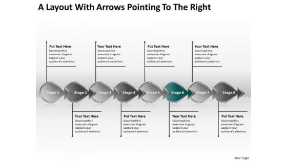 A Layout With Arrows Pointing To The Right Business Support Process Flow Chart PowerPoint Slides