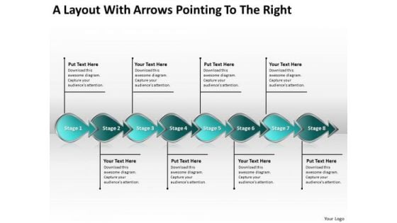 A Layout With Arrows Pointing To The Right Flowchart Programs PowerPoint Slides