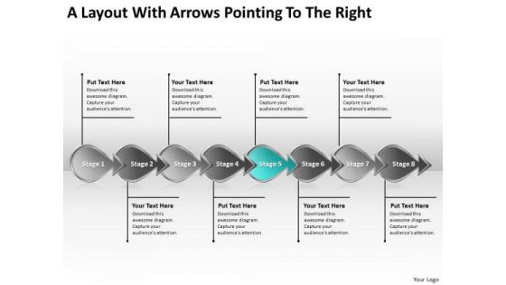 A Layout With Arrows Pointing To The Right Support Process Flow Chart PowerPoint Slides