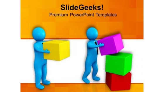 A Man Helping His Co Worker PowerPoint Templates Ppt Backgrounds For Slides 0713