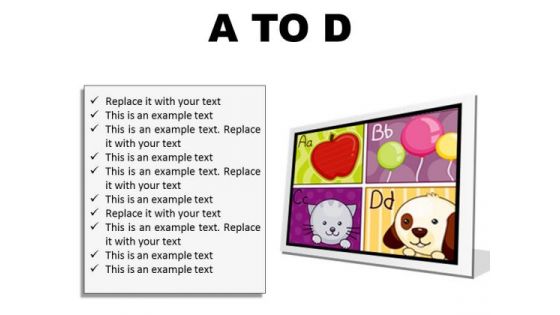 A To D Education PowerPoint Presentation Slides F