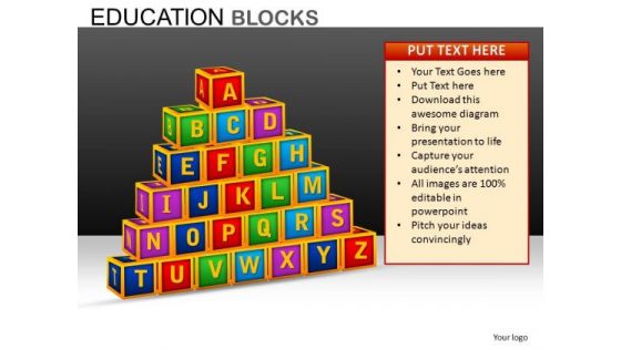 A To Z Blocks PowerPoint Templates Download