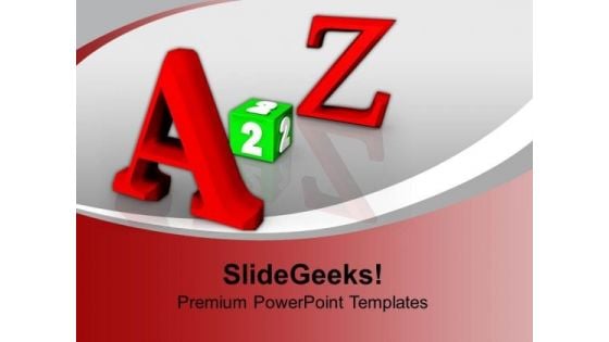 A To Z Education PowerPoint Templates And PowerPoint Themes 1012