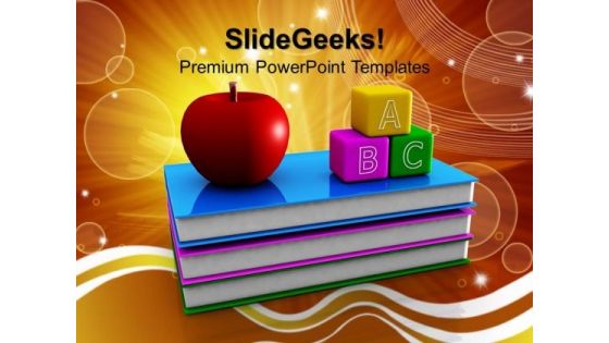 Abc Blocks And Books Education PowerPoint Templates And PowerPoint Themes 1012