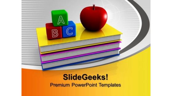 Abc Blocks And Red Apple Education PowerPoint Templates And PowerPoint Themes 1012