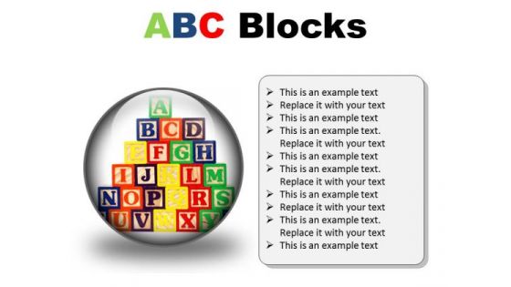 Abc Blocks Education PowerPoint Presentation Slides C