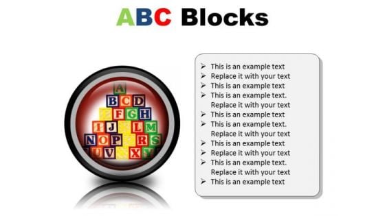 Abc Blocks Education PowerPoint Presentation Slides Cc