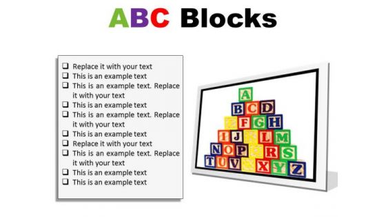 Abc Blocks Education PowerPoint Presentation Slides F