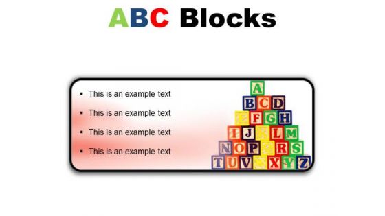 Abc Blocks Education PowerPoint Presentation Slides R