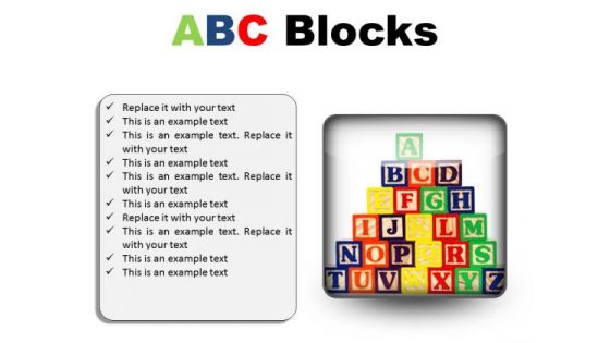 Abc Blocks Education PowerPoint Presentation Slides S