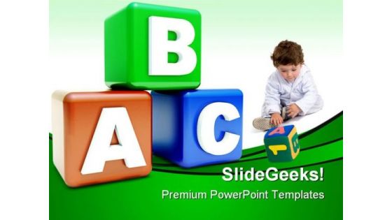 Abc Colored Blocks Education PowerPoint Templates And PowerPoint Backgrounds 0511