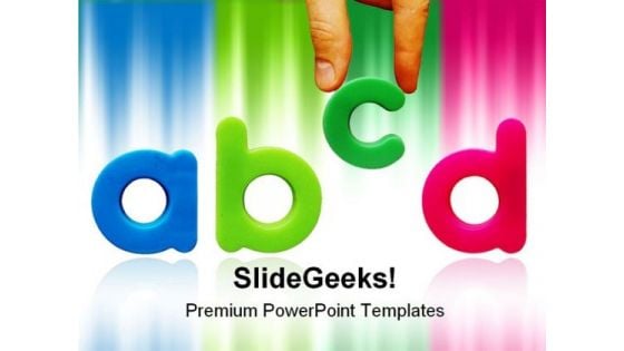 Abcd Education PowerPoint Template 1010