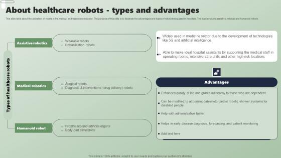 About Healthcare Robots Types And Advantages Applications Of Industrial Robots Formats Pdf