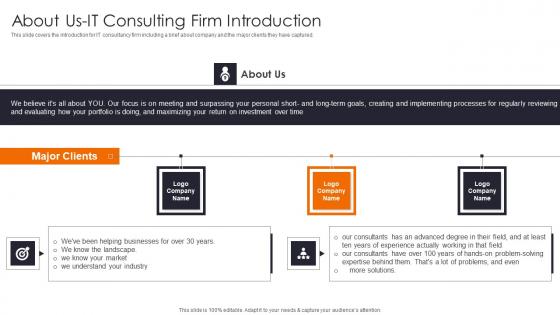 About Us It Consulting Firm Enhancing Workload Efficiency Through Cloud Architecture Inspiration Pdf About Us It Consulting Firm Enhancing Workload Efficiency Through Cloud Architecture Inspiration Pdf