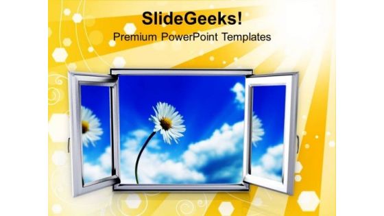 Abstract Background With Sky And Flower PowerPoint Templates Ppt Backgrounds For Slides 0613